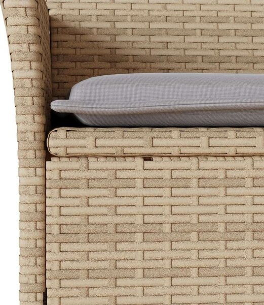 VidaXL Polyrattan Kerti Étkezőgarnitúra - 9 részes - Bézs