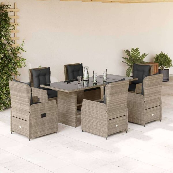Vidaxl Polyrattan Kerti Étkezőgarnitúra - 7 részes
