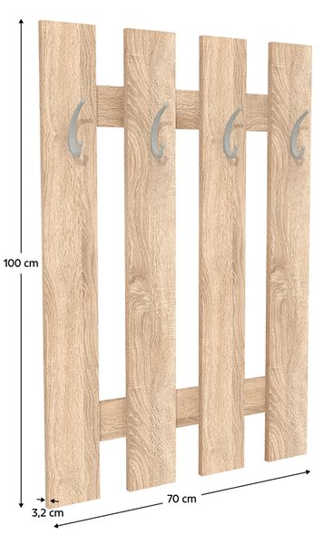 KONDELA Fogaspanel, sonoma tölgyfa, KORADO NEW KV11
