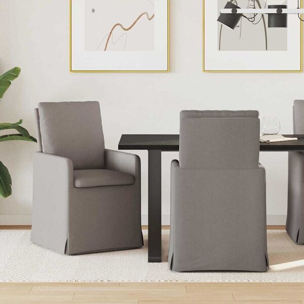 VidaXL Étkező Székek 2 pcs Tópszínű 57 x 67 x 98 cm szövet