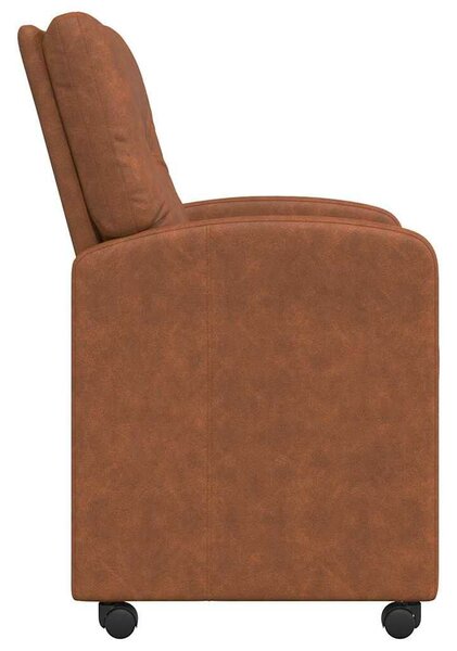 VidaXL Kerekes Étkező Székek 2 pcs Barna 57 x 67 x 95 cm Műbőr
