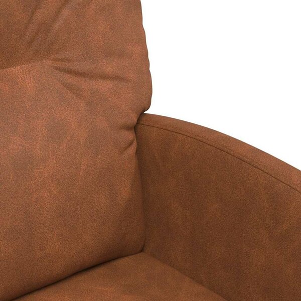 VidaXL Kerekes Étkező Székek 2 pcs Barna 57 x 67 x 95 cm Műbőr