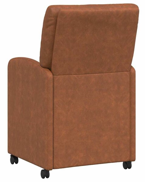 VidaXL Kerekes Étkező Székek 2 pcs Barna 57 x 67 x 95 cm Műbőr