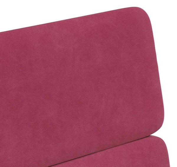 VidaXL Kerekes Étkező Székek 2 pcs bordó 58 x 65 x 98 cm Bársony