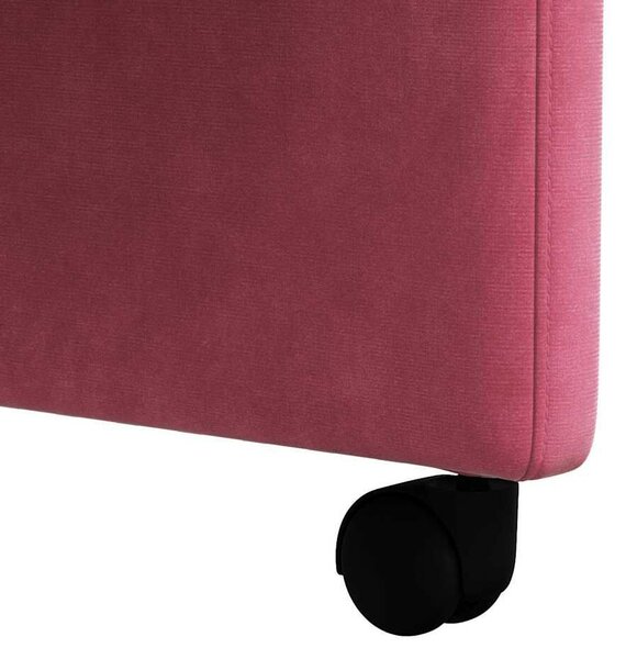 VidaXL Kerekes Étkező Székek 2 pcs bordó 58 x 65 x 98 cm Bársony