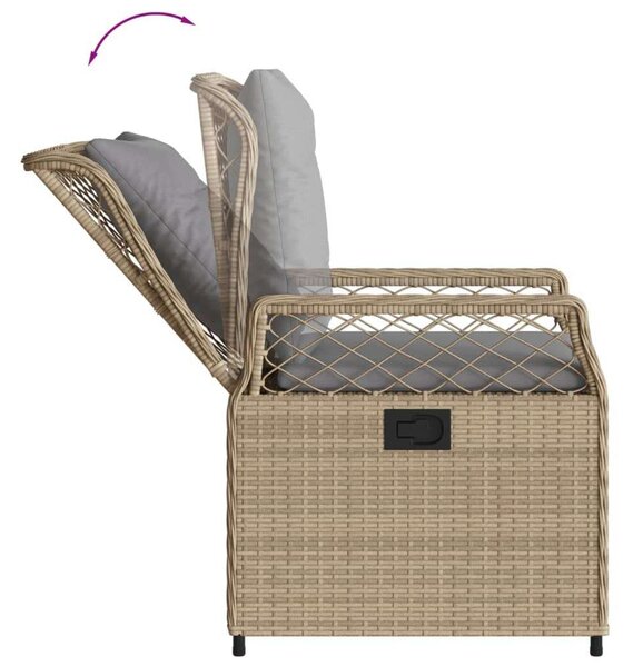 VidaXL 5 részes Kerti Étkezőgarnitúra - Bézs Polyrattan
