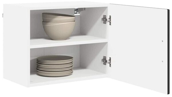 VidaXL Konyhaszekrény polcokkal 2 pcs Fekete 50 x 31 x 40 cm Faanyag