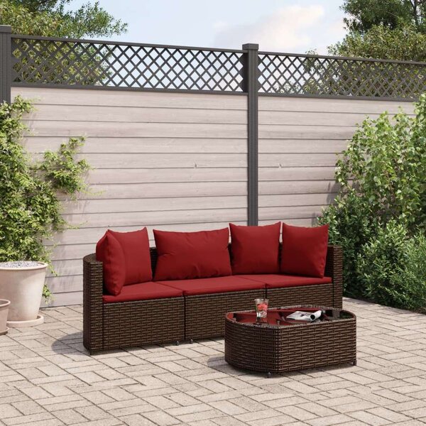 VidaXL Polyrattan Kerti Ülőgarnitúra - 4 részes, Barna