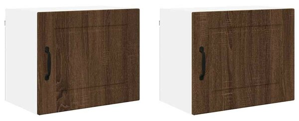 VidaXL Fali Szekrény PORTO 2 pcs Barna Tölgy 50 x 31 x 40 cm Faanyag