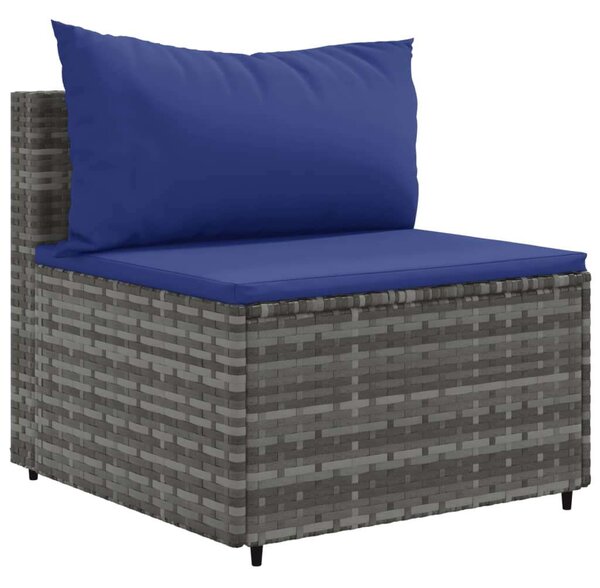 Polyrattan Kerti Ülőgarnitúra - 6 Részes - Szürke