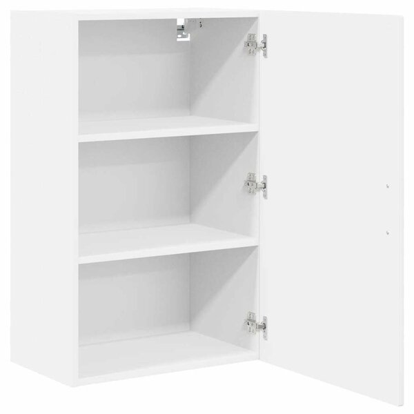 VidaXL Fali Szekrény PORTO Magas Fényű Fehér 50 x 31 x 80 cm