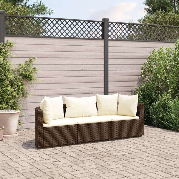 VidaXL 3 részes Polyrattan Kerti Ülőgarnitúra - Barna