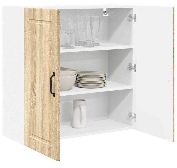 VidaXL Konyhaszekrény polcokkal Sonoma tölgy 80 x 31 x 80 cm Faanyag