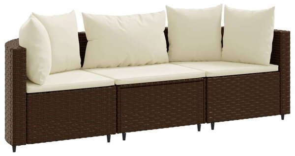 VidaXL 3 részes Polyrattan Kerti Ülőgarnitúra - Barna