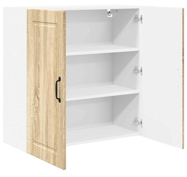 VidaXL Konyhaszekrény polcokkal Sonoma tölgy 80 x 31 x 80 cm Faanyag