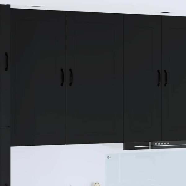 VidaXL Konyhaszekrény polcokkal Fekete 50 x 31 x 100 cm Faanyag