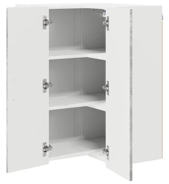VidaXL Konyhaszekrény polcokkal Beton Szürke 57 x 57 x 80 cm Faanyag