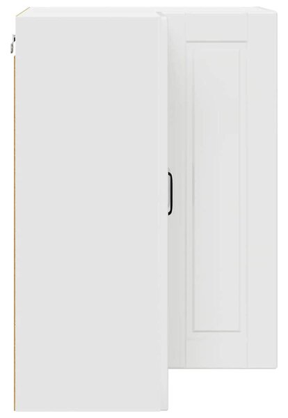 VidaXL Fali sarokszekrény PORTO Magas Fényű Fehér 57 x 57 x 80 cm