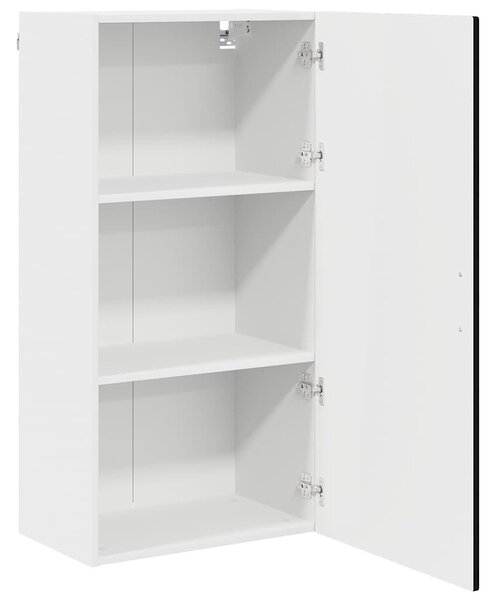 VidaXL Konyhaszekrény polcokkal Fekete 50 x 31 x 100 cm Faanyag