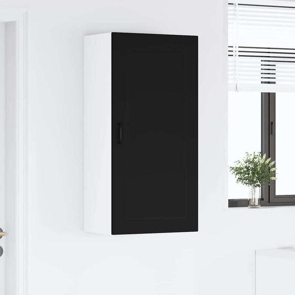 VidaXL Konyhaszekrény polcokkal Fekete 50 x 31 x 100 cm Faanyag
