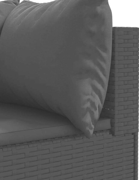 VidaXL Polyrattan Kerti Ülőgarnitúra - 6 részes - Fekete