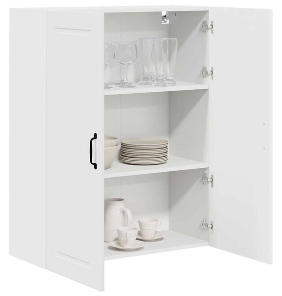 VidaXL Fali Szekrény PORTO Magas Fényű Fehér 80 x 31 x 100 cm Faanyag