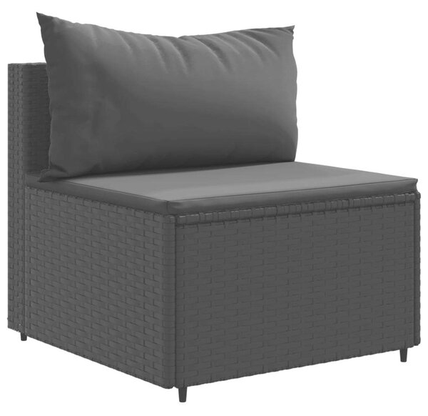 VidaXL Polyrattan Kerti Ülőgarnitúra - 4 részes - Fekete
