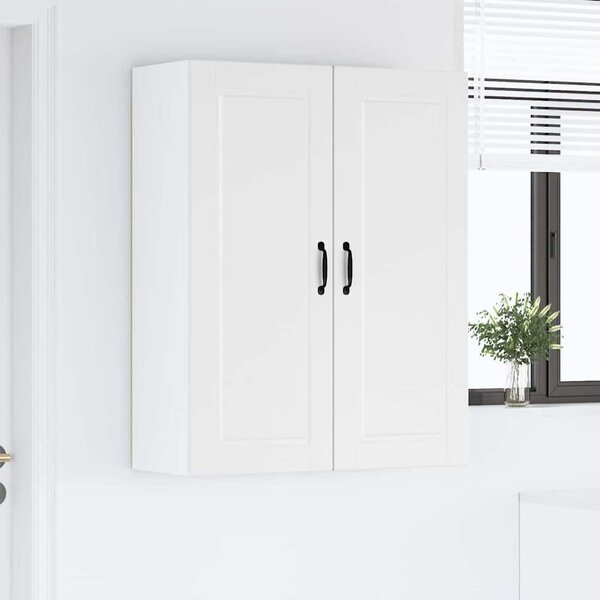 VidaXL Fali Szekrény PORTO Magas Fényű Fehér 80 x 31 x 100 cm Faanyag