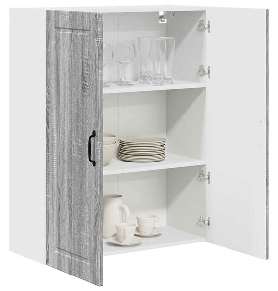 VidaXL Konyhaszekrény polcokkal Szürke Sonoma 80 x 31 x 100 cm Faanyag