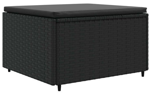 VidaXL Polyrattan Kerti Ülőgarnitúra - 4 részes - Fekete