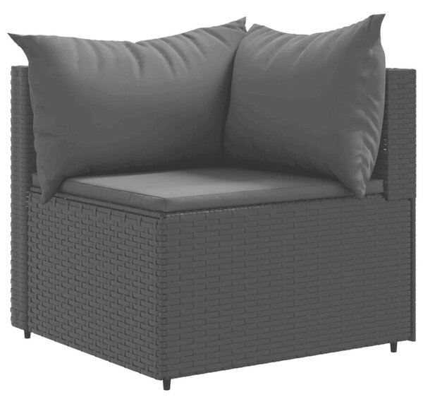 VidaXL Polyrattan Kerti Ülőgarnitúra - 4 részes - Fekete