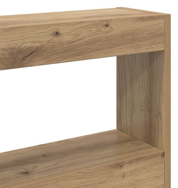 VidaXL Fejtámla polcokkal Artisan tölgy 220 x 17 x 102 cm Faanyag
