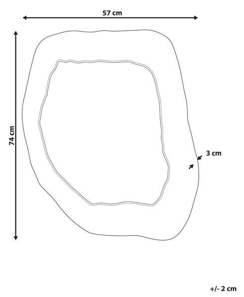 Falitükör MARTYRE 57 cm 74 cm Zöld