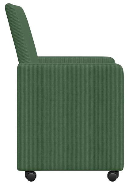 VidaXL Kerekes Étkező Székek 2 pcs Szürke zöld 57 x 66 x 94 cm