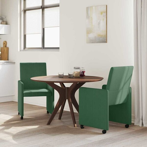 VidaXL Kerekes Étkező Székek 2 pcs Szürke zöld 57 x 66 x 94 cm