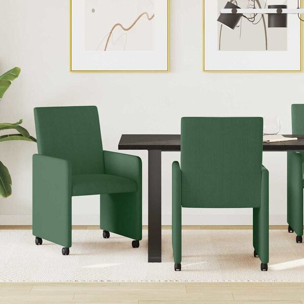 VidaXL Kerekes Étkező Székek 2 pcs Szürke zöld 57 x 66 x 94 cm