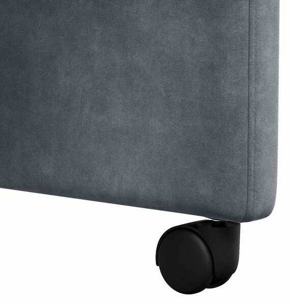 VidaXL Kerekes Étkező Székek 2 pcs Sötétszürke 58 x 67 x 97 cm Bársony