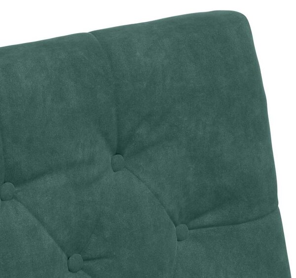 VidaXL Kerekes Étkező Székek 2 pcs Sötétzöld 58 x 67 x 97 cm Bársony