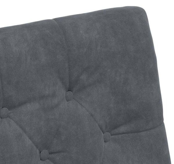 VidaXL Kerekes Étkező Székek 2 pcs Sötétszürke 58 x 67 x 97 cm Bársony