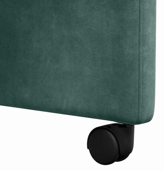 VidaXL Kerekes Étkező Székek 2 pcs Sötétzöld 58 x 67 x 97 cm Bársony
