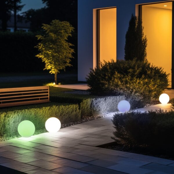 Napelemes LED kültéri lámpa (magasság 28 cm) Melo – Reality