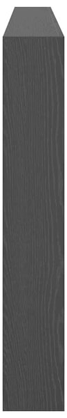 VidaXL Fejtámla polcokkal Fekete tölgy 220 x 17 x 102 cm Faanyag