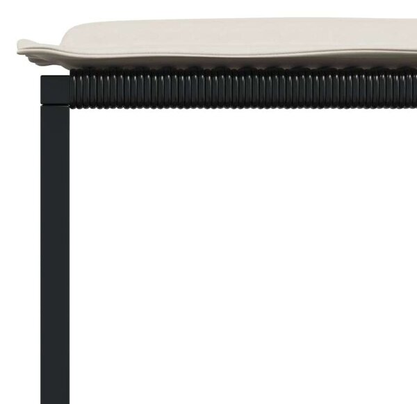 VidaXL Kerti Étkezőgarnitúra - 9 részes - Fekete Polyrattan