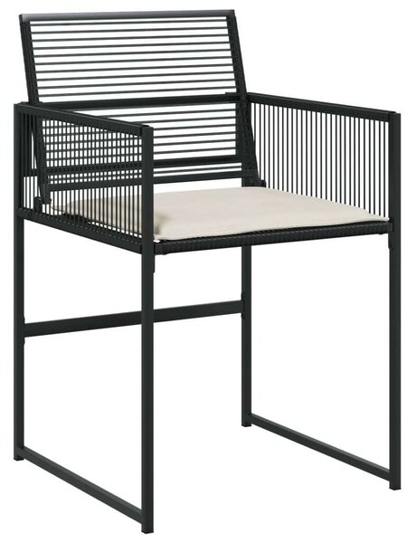 VidaXL Polyrattan Kerti Étkezőgarnitúra - 11 részes - Fekete
