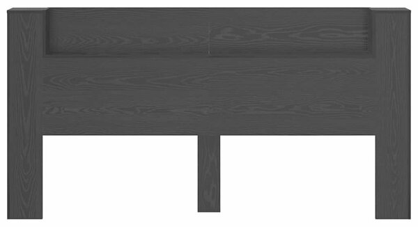 VidaXL Fejtámla polcokkal Fekete tölgy 200 x 15 x 103,5 cm Faanyag