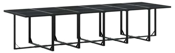 VidaXL - 17 Részes Kerti Étkezőgarnitúra - Polyrattan - Fekete