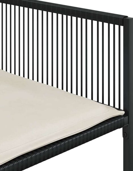VidaXL 13 részes fekete polyrattan kerti ülőgarnitúra párnákkal
