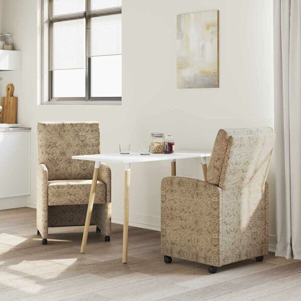 VidaXL Kerekes Étkező Székek 2 pcs Világosszürke 58 x 67 x 97 cm