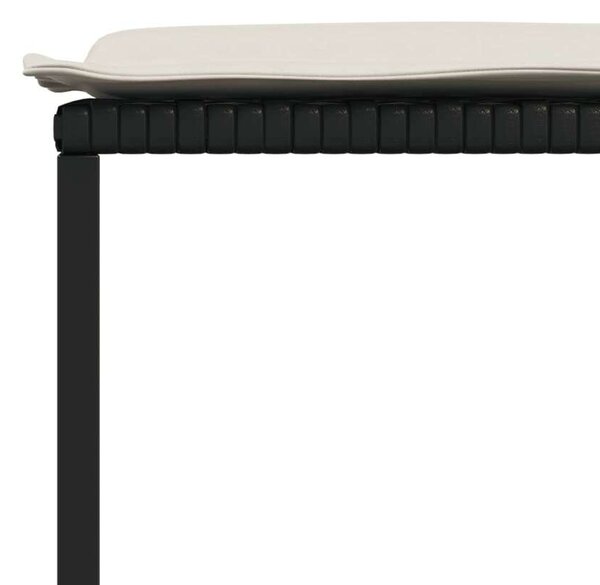 VidaXL - 9 részes Kerti Étkezőgarnitúra - Fekete Polyrattan