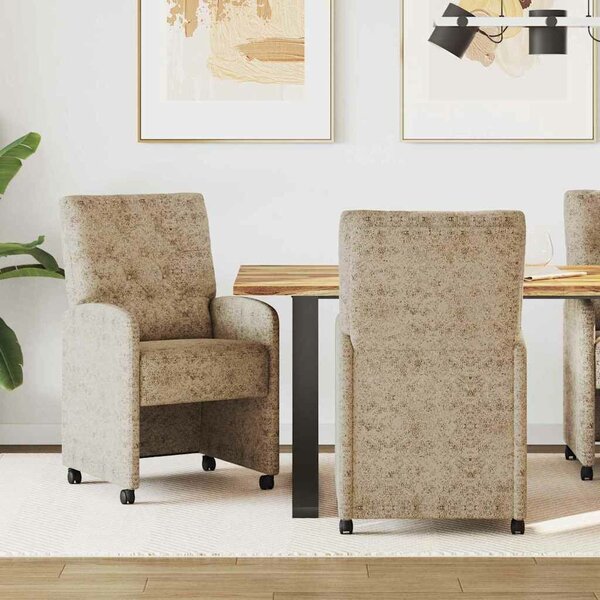 VidaXL Kerekes Étkező Székek 2 pcs Világosszürke 58 x 67 x 97 cm